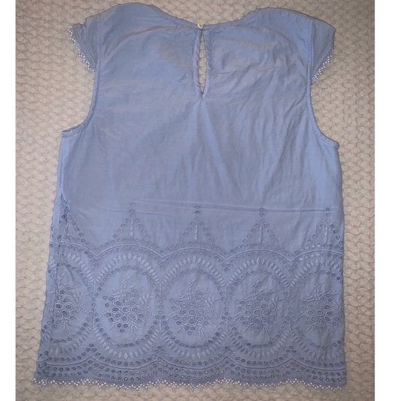 Light Blue Beautiful Stories Embroidered Top - Picture 4 of 4